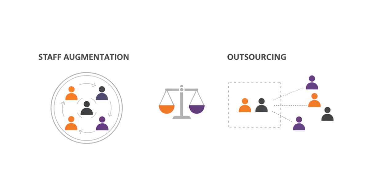 Staff Augmentation vs Outsourcing: Vollständiger Vergleichsleitfaden [2026]